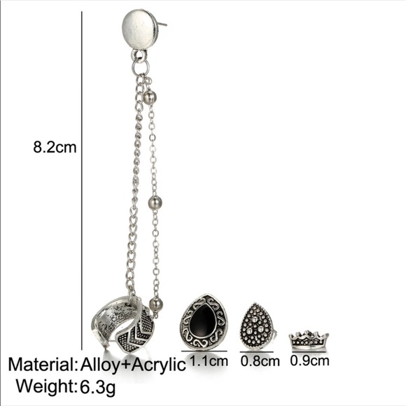 • Jade • Bohemian Ear Cuff & Earrings Set - Picture 2 of 3